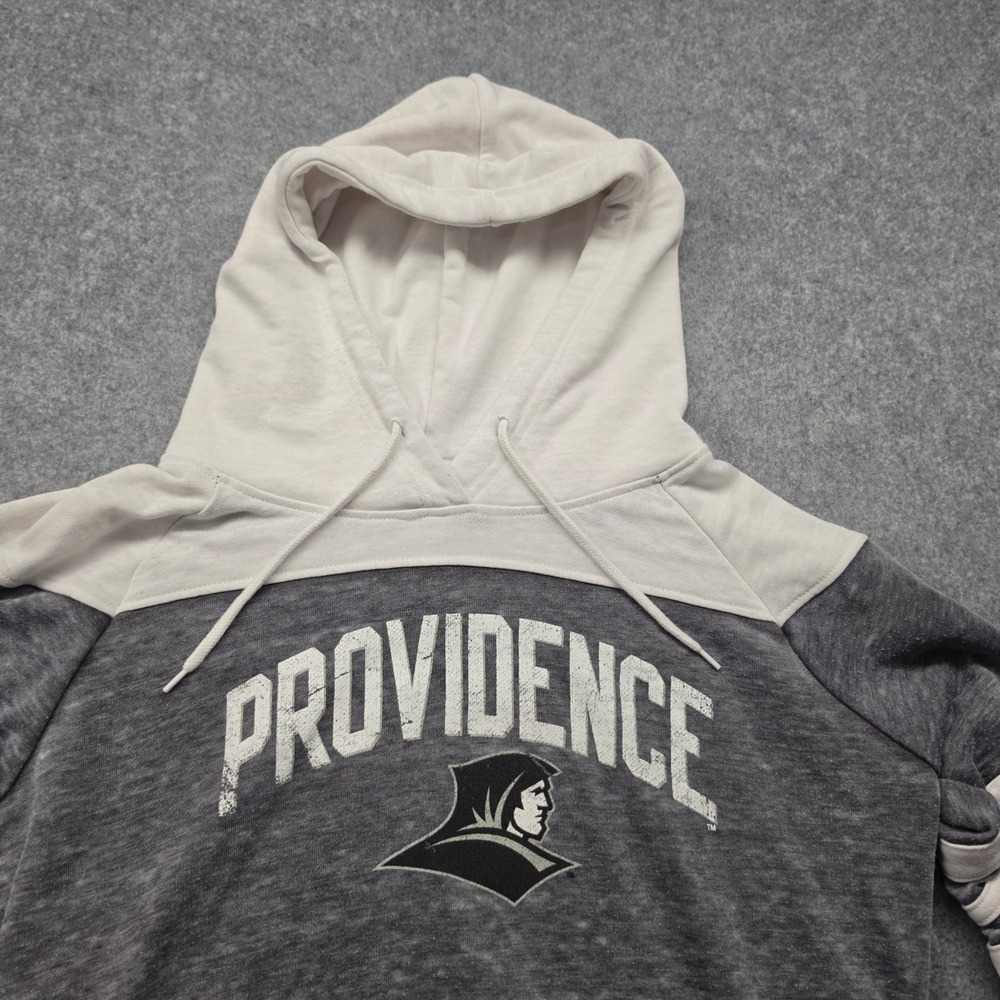 Camp David Providence Friars Hoodie Mens Gray Burnout Varsity Stripe Sweatshirt